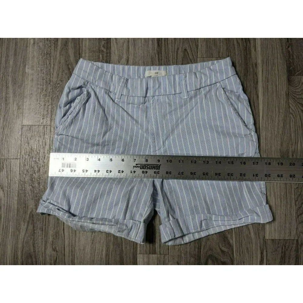 (3/$27)‎ H&M L.O.G.G. Cuffed Striped Shorts